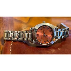 Women's Anne Klein Watch, Silver Tone with Pink Face, WR to 100ft